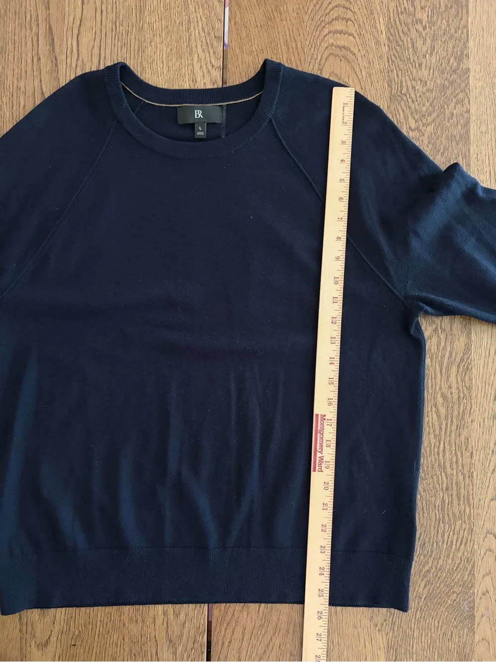 Banana Republic Merino Wool Crewneck Sweater in Navy Blue